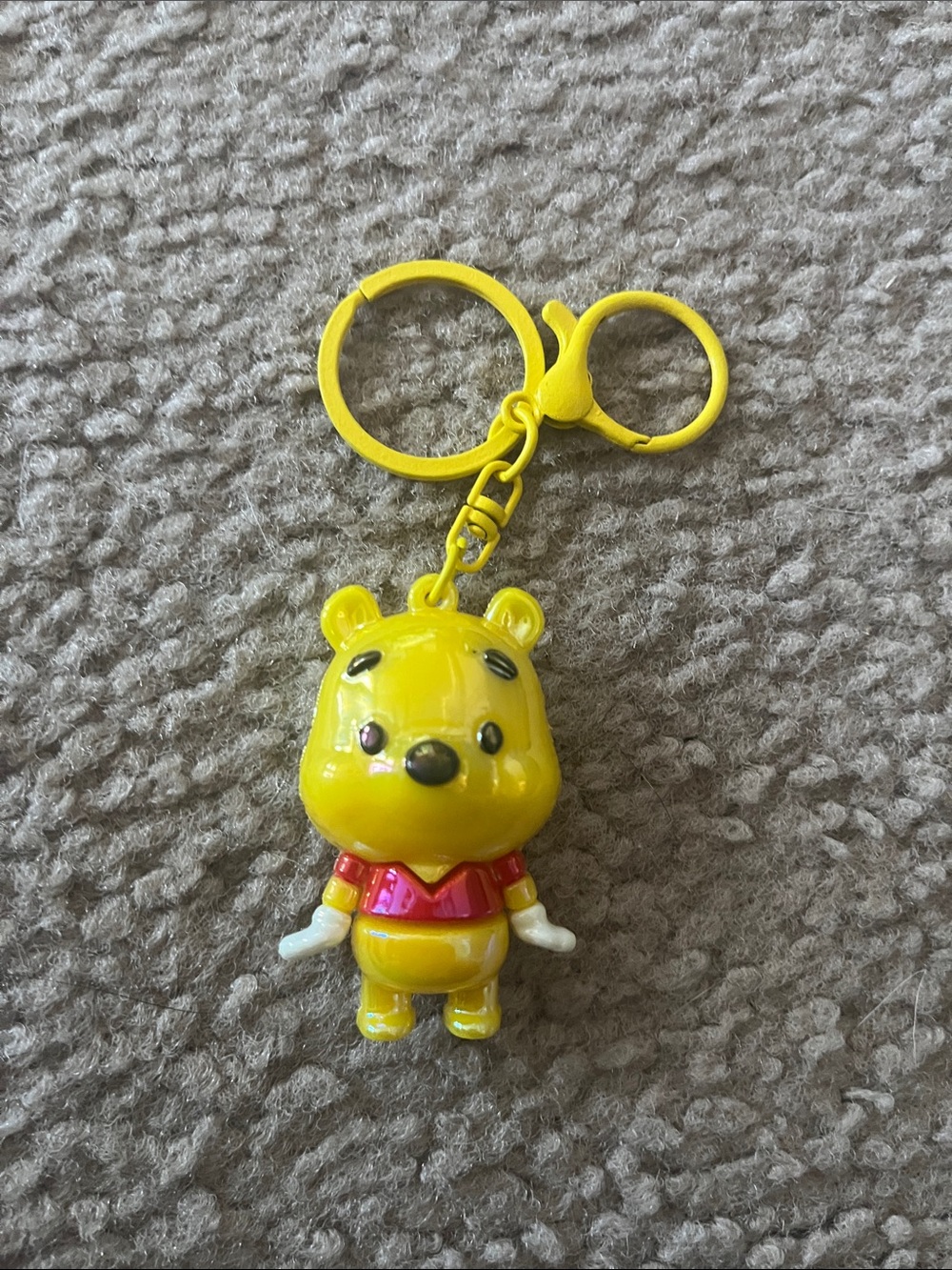 Yellow Winnie-style Bear Keychain Toy - Kids Toy